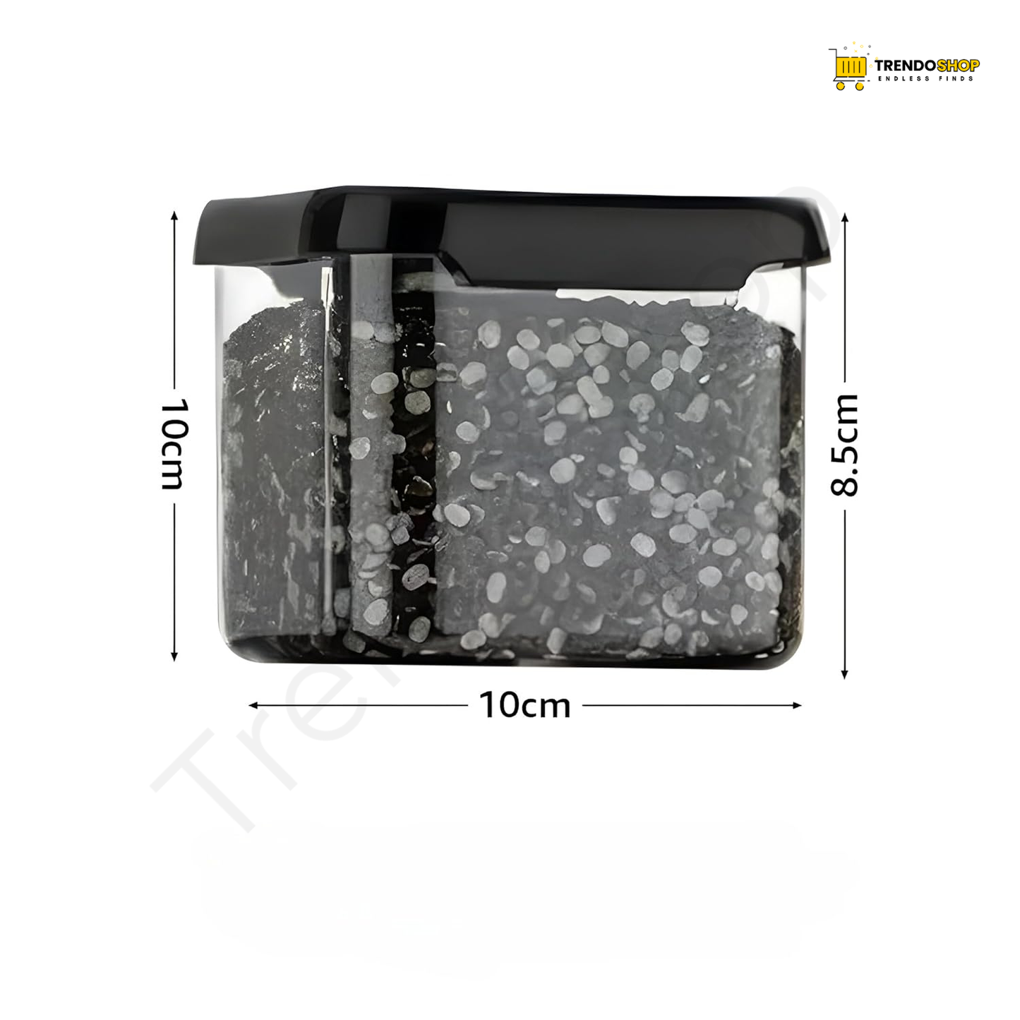 TrendoShop Airtight Storage Jar Set for Kitchen BPA Free Plastic Containers with Secure Lid Kitchen Organizer Pantry Storage Containers for Dry Fruits Dal Rice Multipurpose Black