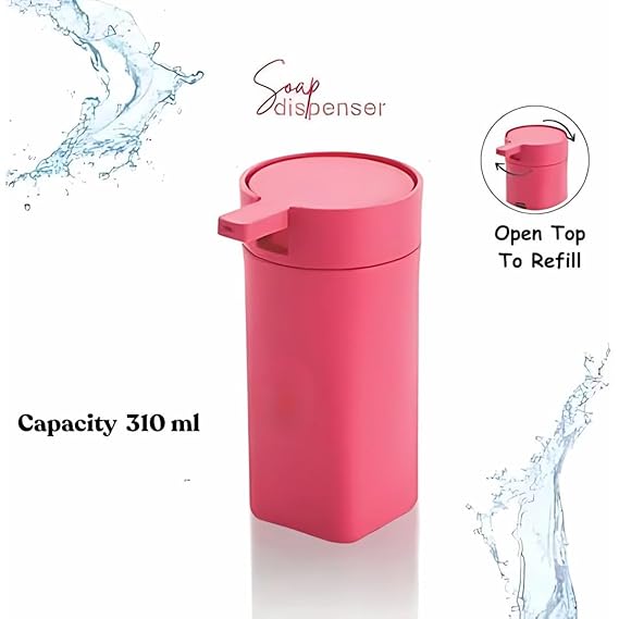 TrendoShop 310ml Handwash Dispenser Bottle – Refillable Liquid Soap & Dishwash Dispenser for Kitchen Sink & Wash Basin