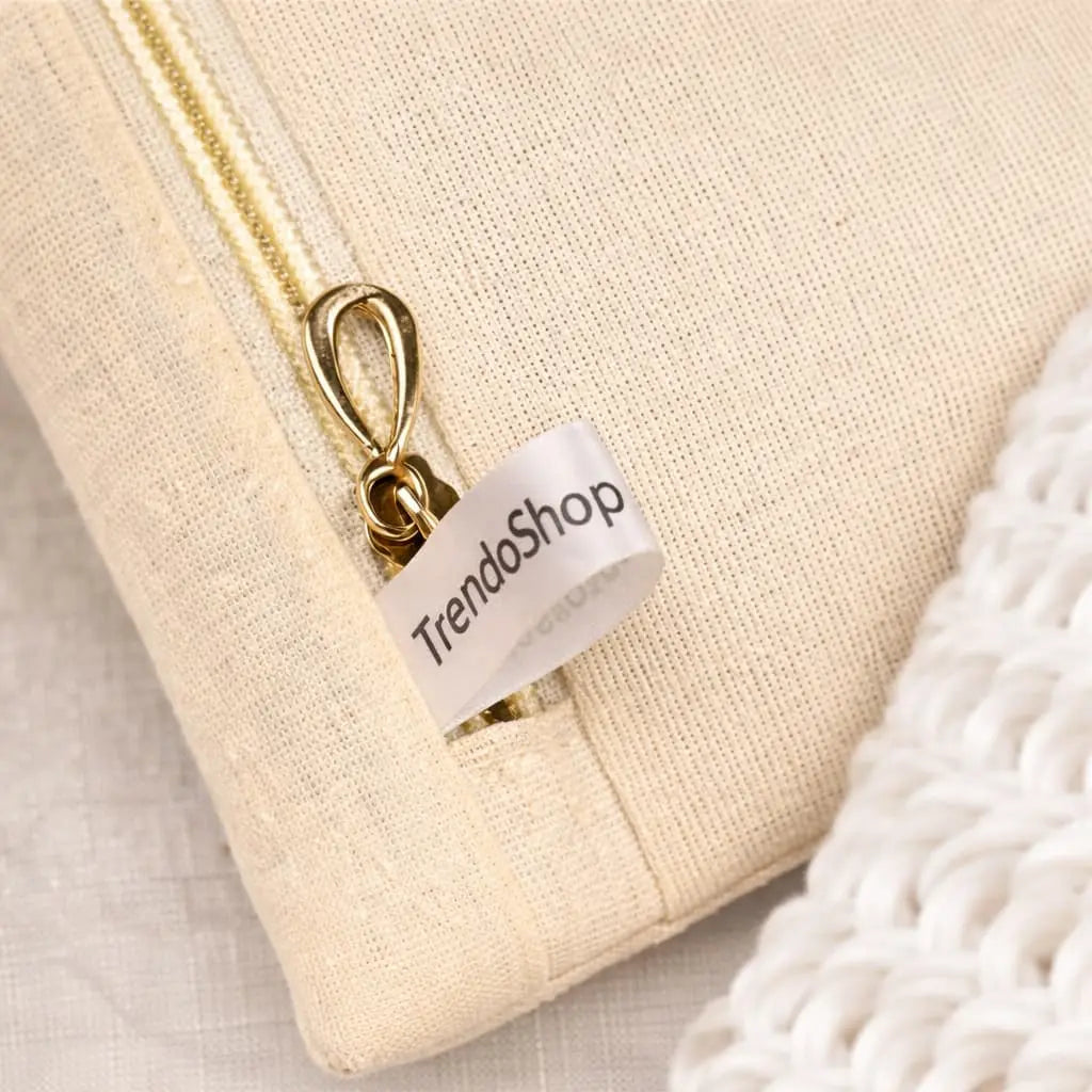 Cotton Saree Cover Bags for Storage – Set of 6 and 12 Large (16.5 x 14.5 Inches) | Zip Closure Clothes Storage Bags with Transparent Mesh Window | Wardrobe Organizer, Beige