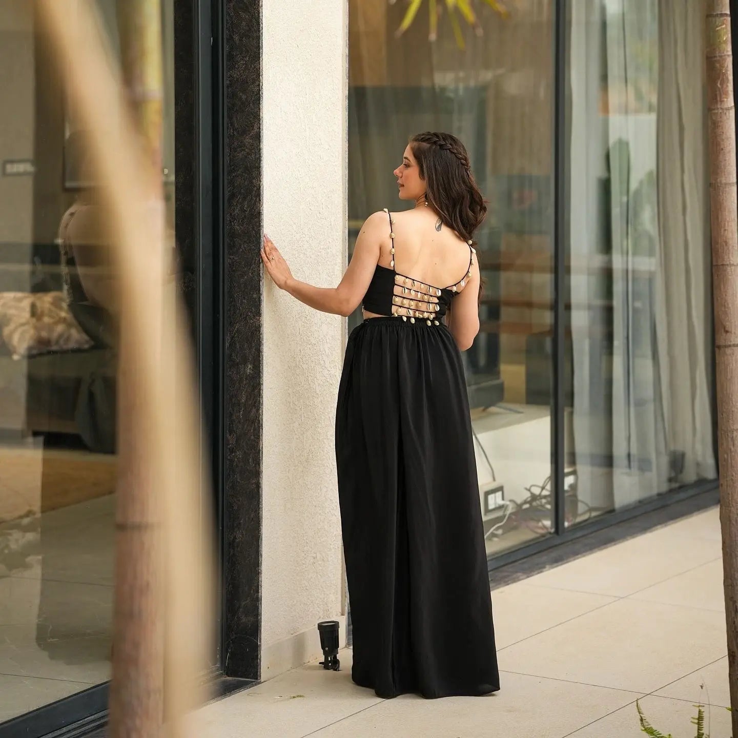 Elegant Draped Skirt Co-ord Set for Women – Party & Festive Wear | TrendoShop