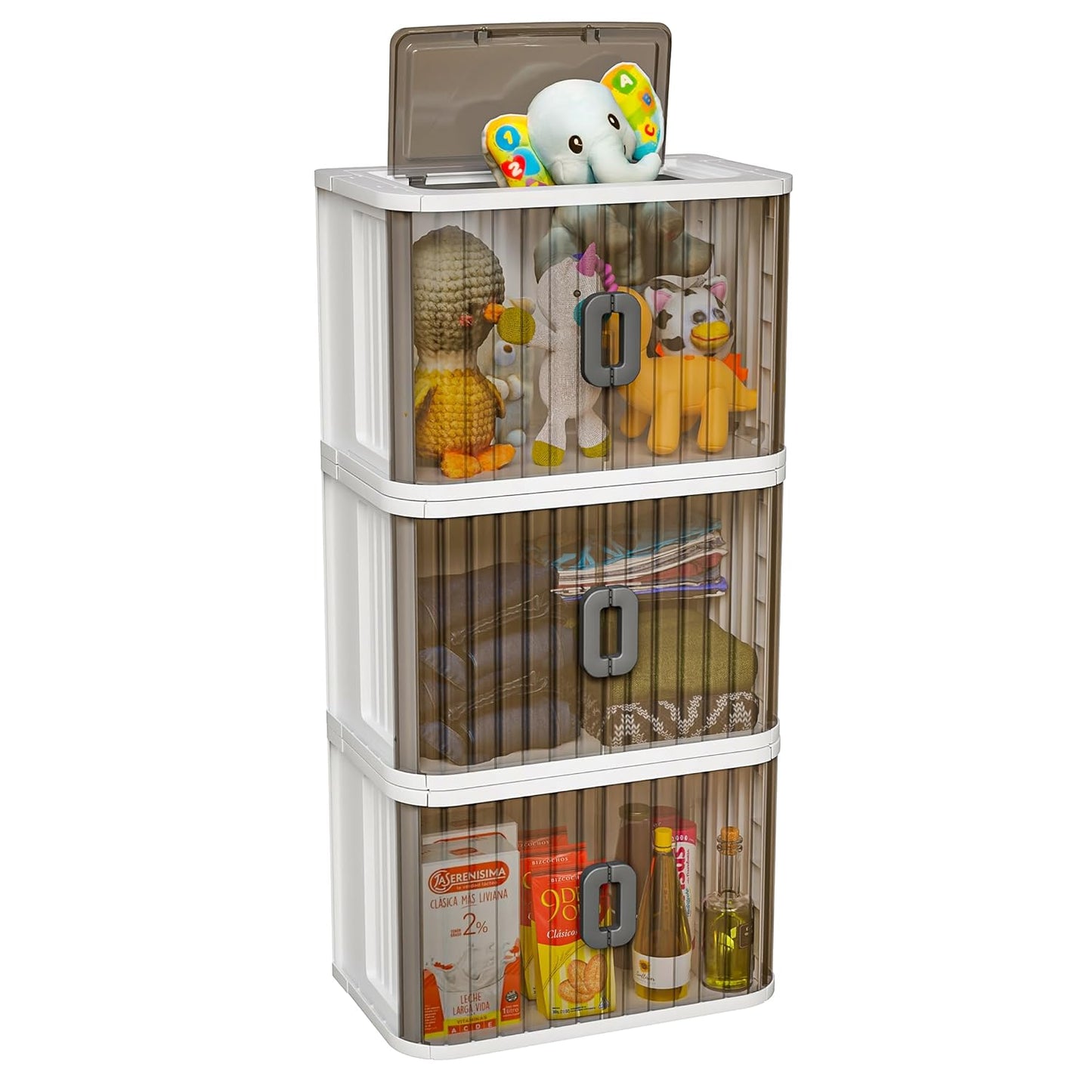 TrendoShop Storage Cabinet – 1–4 Layer Plastic Wardrobe with Drawers, Multipurpose Kids Storage Organizer