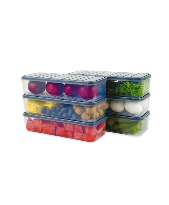 TrendoShop Premium Airtight Kitchen Containers | 6 Pieces (1800ml) | Pantry Organizer Set