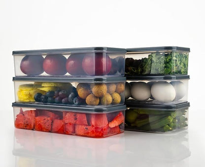 TrendoShop Premium Airtight Kitchen Containers | 6 Pieces (1800ml) | Pantry Organizer Set