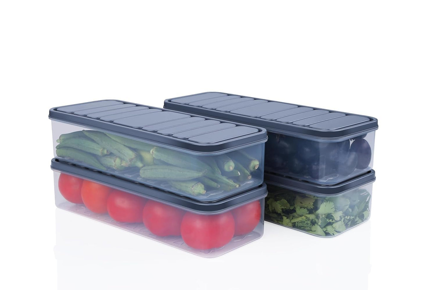 TrendoShop Premium Airtight Kitchen Containers | 6 Pieces (1800ml) | Pantry Organizer Set