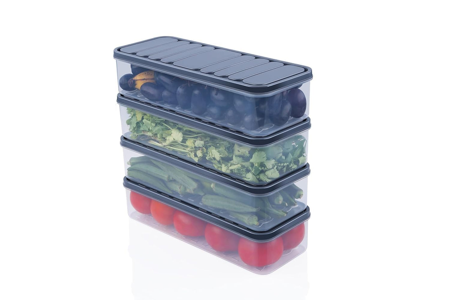 TrendoShop Premium Airtight Kitchen Containers | 6 Pieces (1800ml) | Pantry Organizer Set