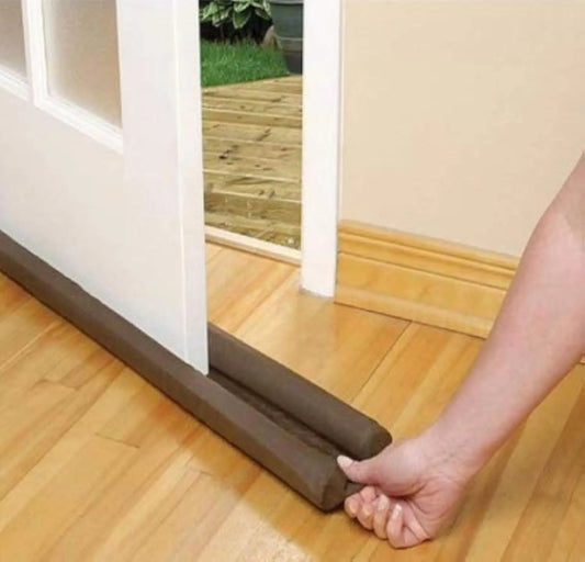 PVC Door Guard Bottom Seal Strip Brown (39 Inches, Pack of 5) Sound Proof Gap Filler Noise Reduction Energy Saving