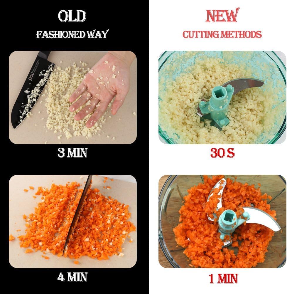 Manual Vegetable & Fruit Chopper Multicolor | Quick & Push Hand Chopper | 450ml/500ml/650ml/700ml/1000ml/1100ml Sizes | Kitchen Cutter for Salad, Ginger, Onion & Veggies