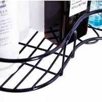 TrendoShop Corner Bathroom Shelf Iron Wall Mounted Storage Rack Matte Black Anti Rust No Drill Bathroom Kitchen Organizer Heavy Duty