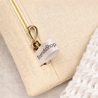 Cotton Saree Cover Bags for Storage – Set of 6 and 12 Large (16.5 x 14.5 Inches) | Zip Closure Clothes Storage Bags with Transparent Mesh Window | Wardrobe Organizer, Beige