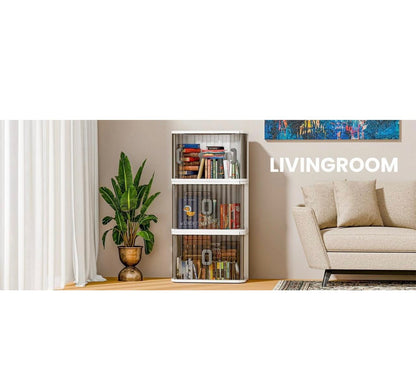 TrendoShop Storage Cabinet – 1–4 Layer Plastic Wardrobe with Drawers, Multipurpose Kids Storage Organizer