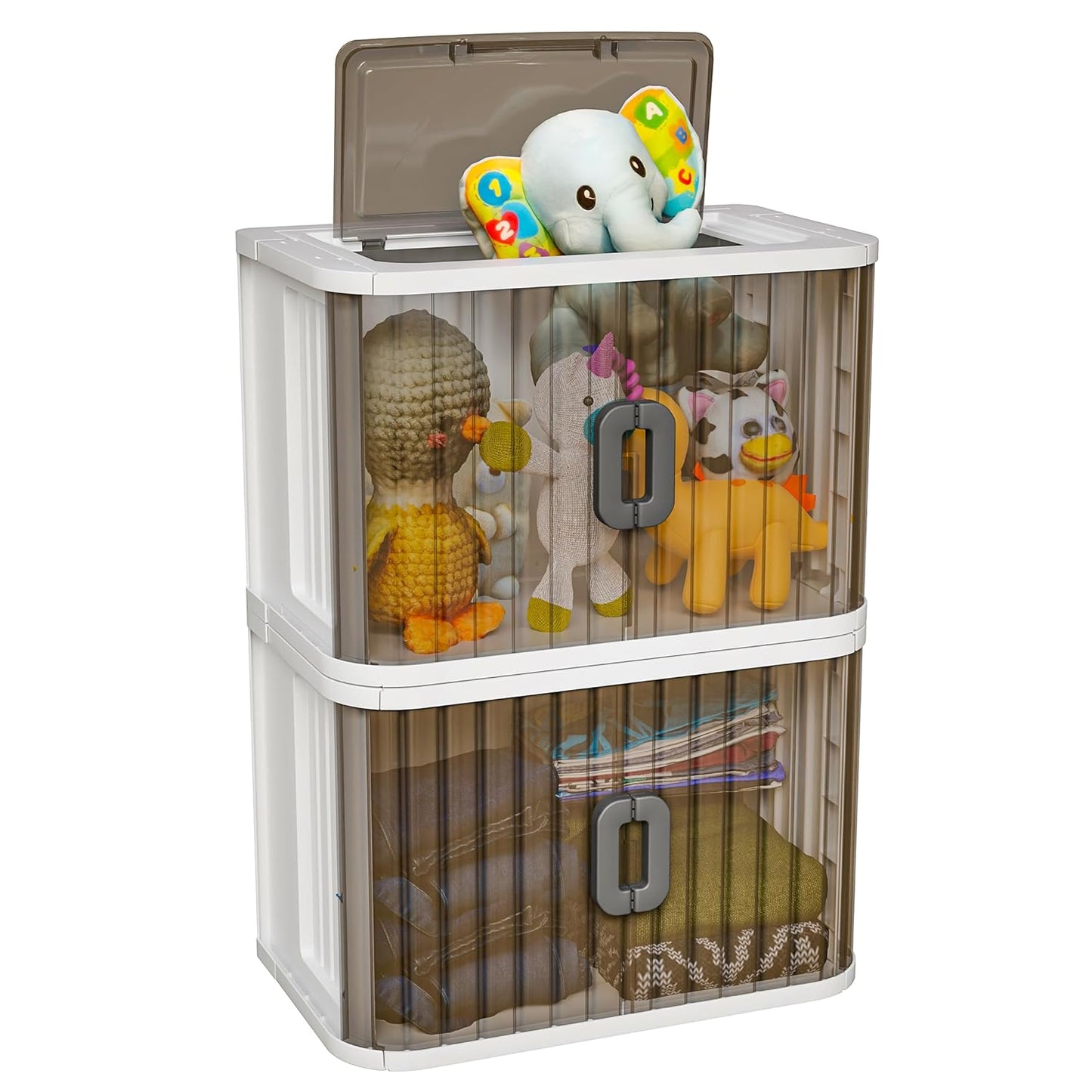 TrendoShop Storage Cabinet – 1–4 Layer Plastic Wardrobe with Drawers, Multipurpose Kids Storage Organizer