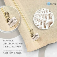 Cotton Saree Cover Bags for Storage – Set of 6 and 12 Large (16.5 x 14.5 Inches) | Zip Closure Clothes Storage Bags with Transparent Mesh Window | Wardrobe Organizer, Beige