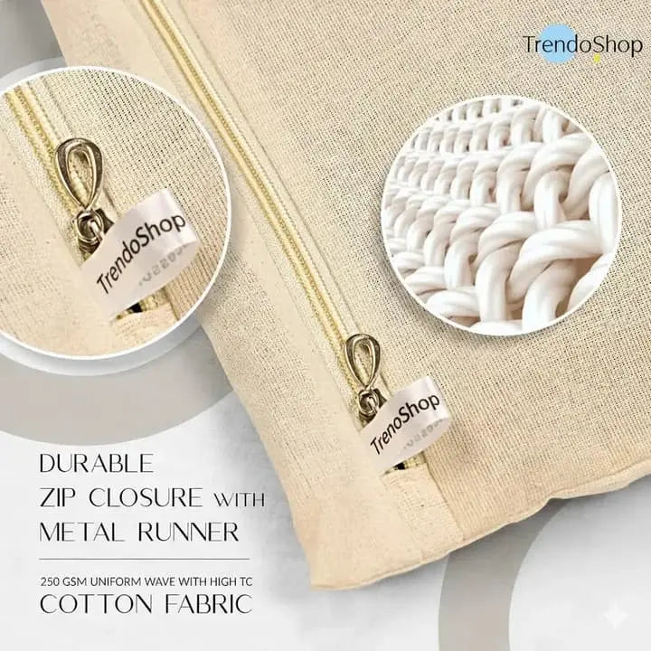 Cotton Saree Cover Bags for Storage – Set of 6 and 12 Large (16.5 x 14.5 Inches) | Zip Closure Clothes Storage Bags with Transparent Mesh Window | Wardrobe Organizer, Beige